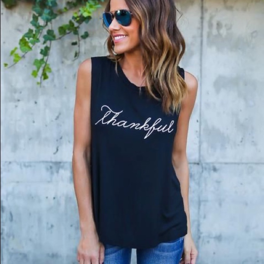 Vici Dolls “Thankful” Muscle Tank Top